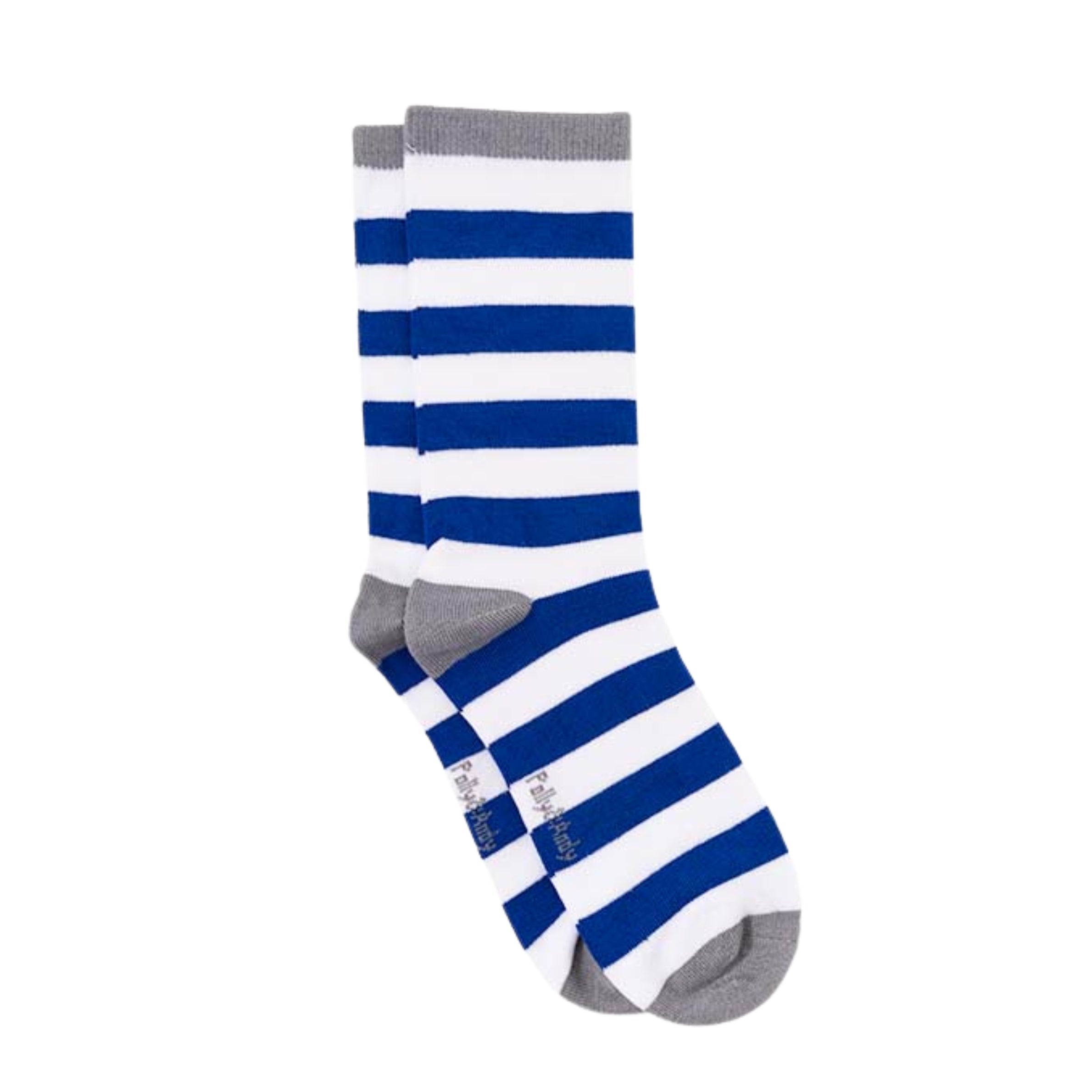 Blue & White Stripe Bamboo Sock (seamless toe)