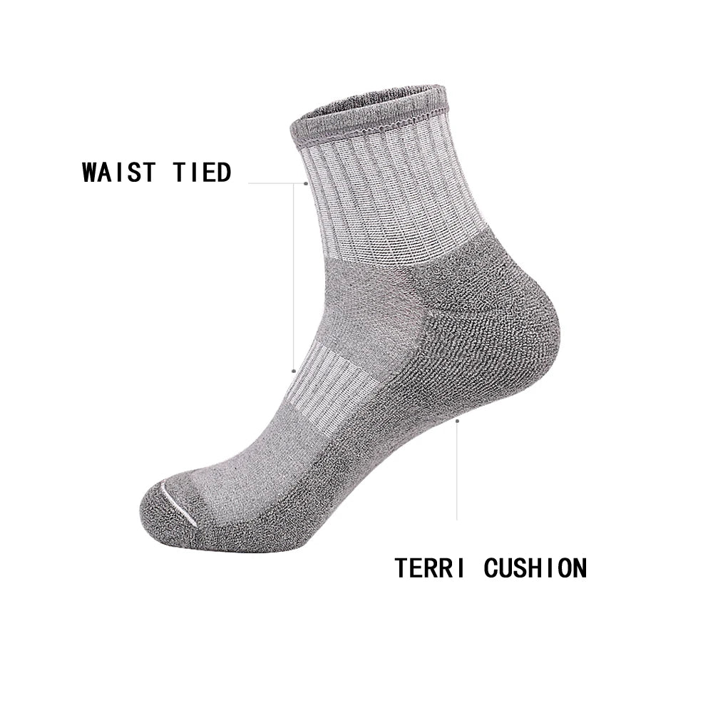 Wholesale Stripe and Elastic Waist Sock Deodorant Cotton Custom LOGO Men's Socks Terry Cushion Gift for Men Athletic Sport Socks