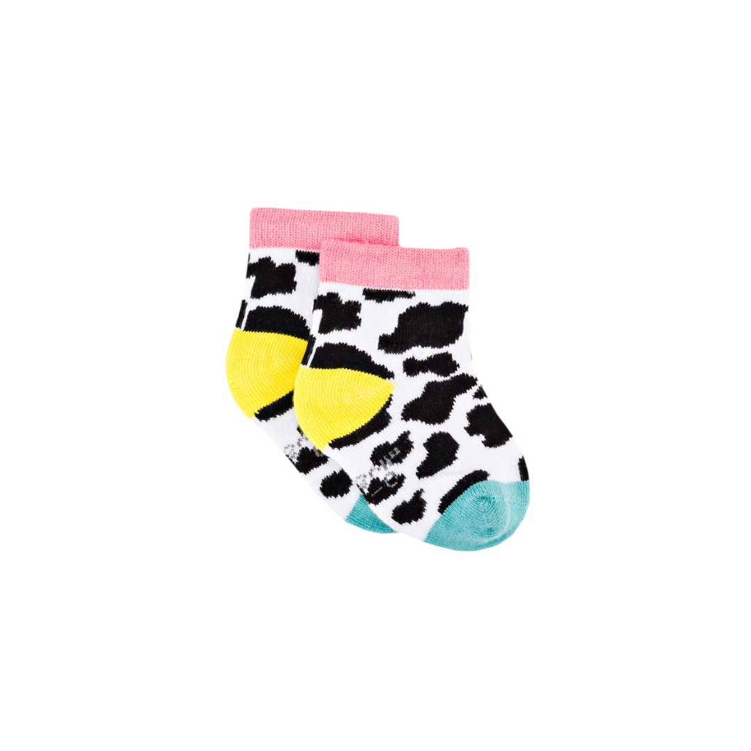 Cow Print Bamboo Sock (seamless toe)