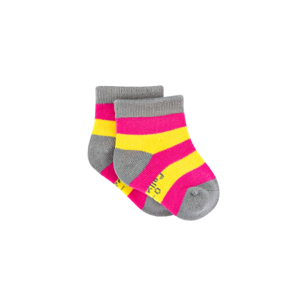 Fruit Salad Stripe Bamboo Sock (seamless toe)